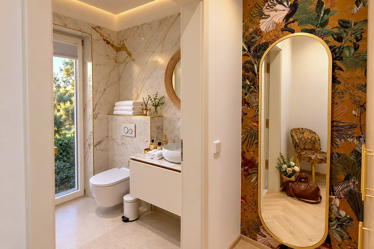 Bathroom and hallway, 05 Feuervogel