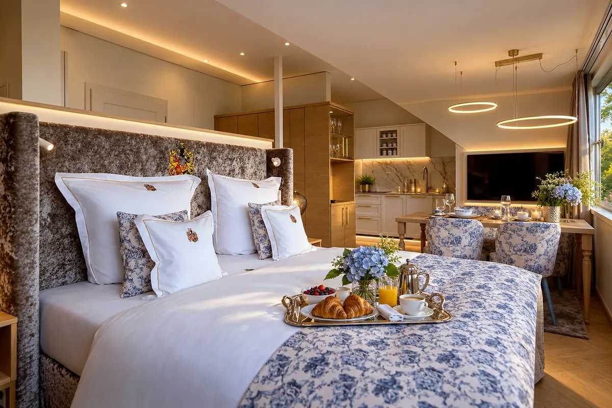 Sleeping and living area, 07 Blauer Pfau