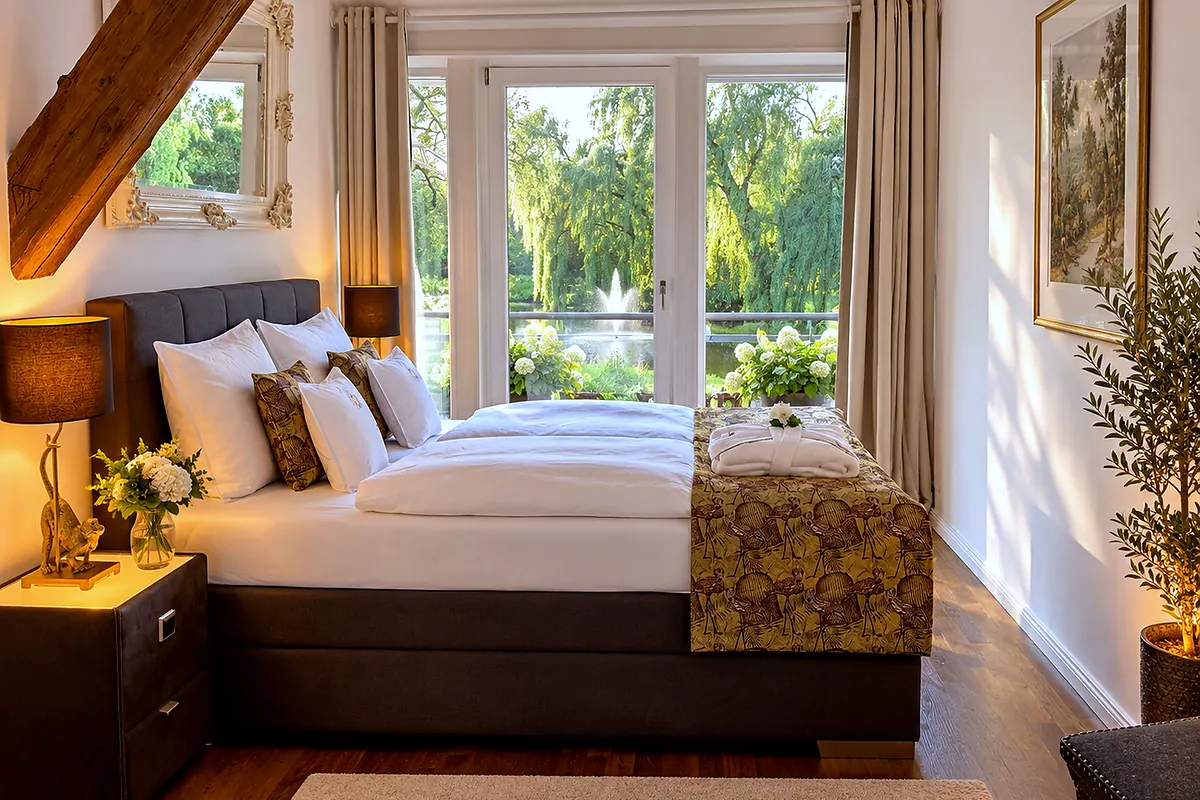 Sleeping area, second view, 14 Schwarzer Schwan