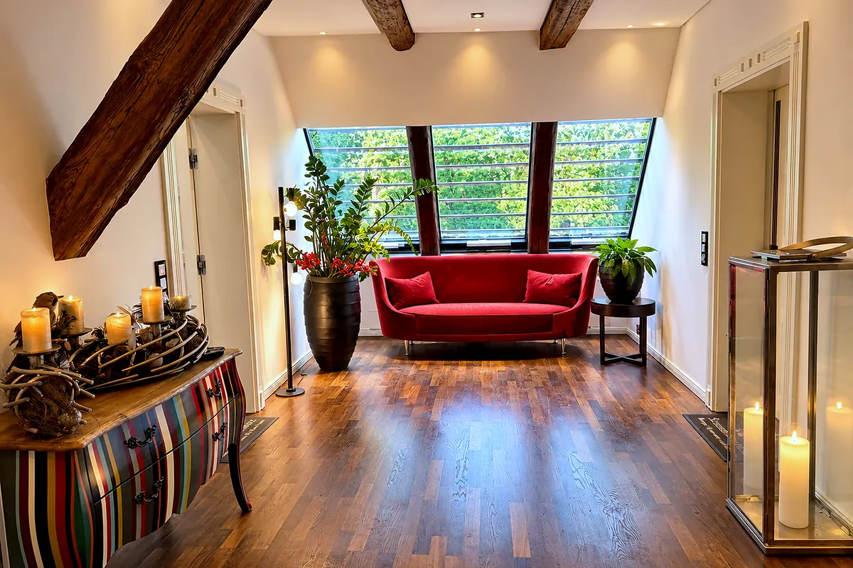 Seating corner, 14 Schwarzer Schwan