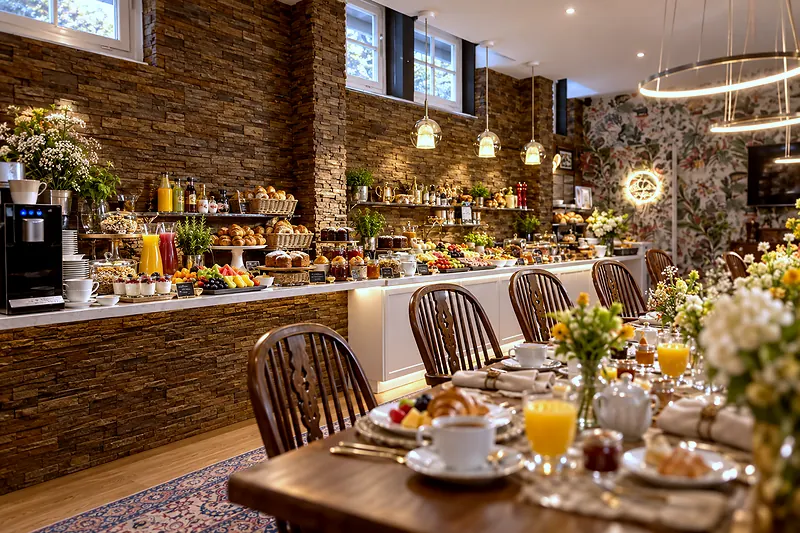 The breakfast buffet, second view